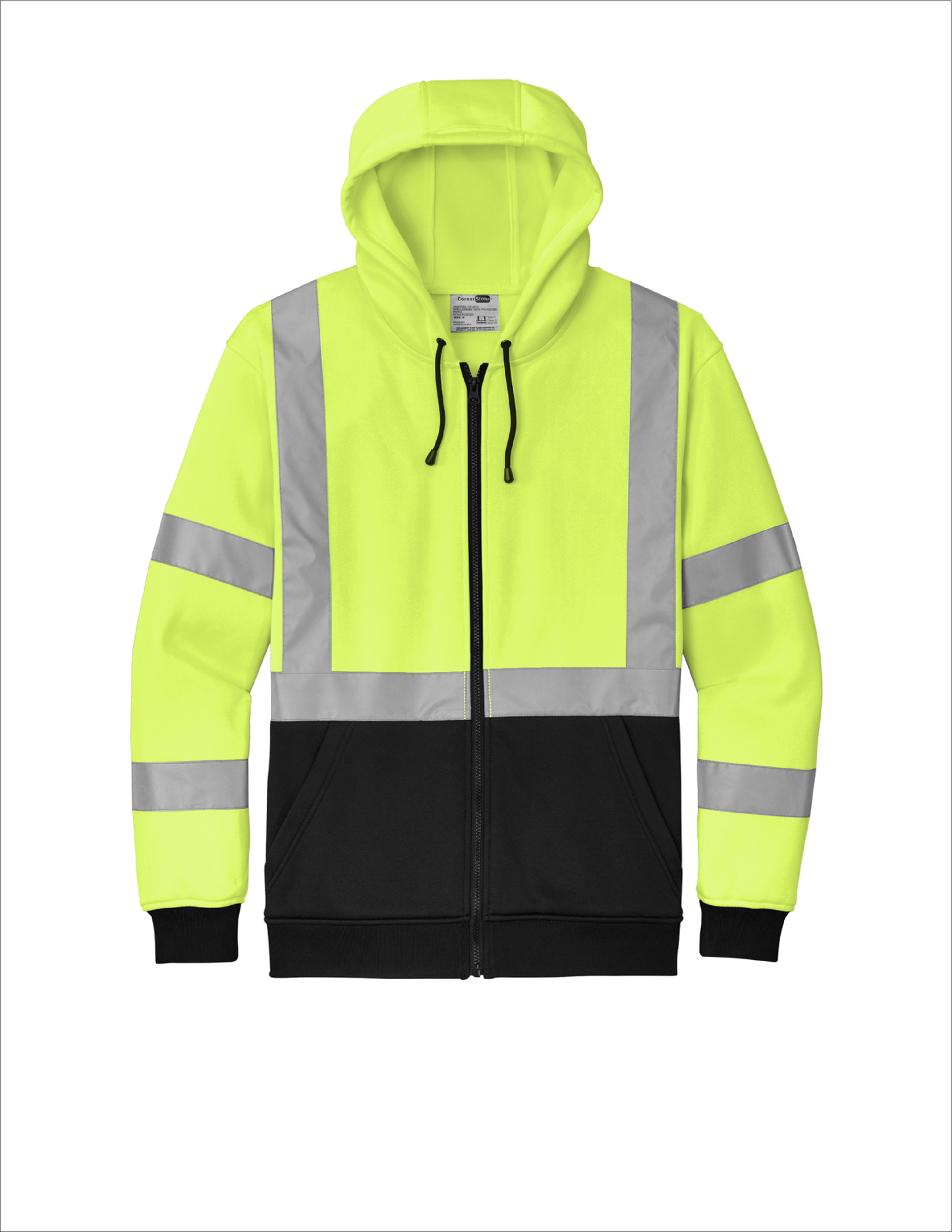 HFD CornerStone® ANSI 107 Class 3 Heavy-Duty Fleece Full-Zip Hoodie