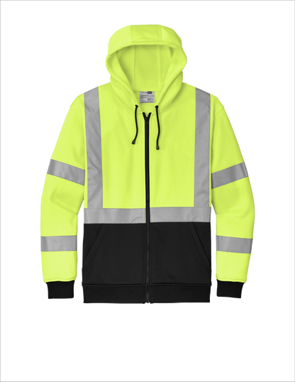 HFD CornerStone® ANSI 107 Class 3 Heavy-Duty Fleece Full-Zip Hoodie