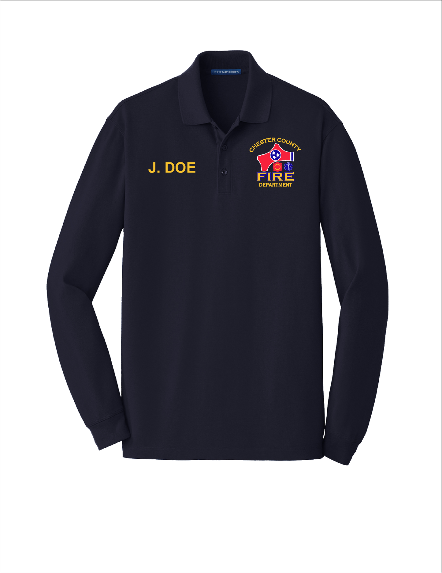 CCFD Port Authority® EZCotton® Long Sleeve Polo | K8000LS