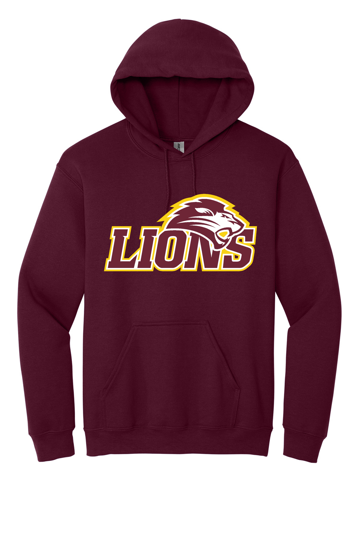 FHU Lion Head Lions Hooded Sweatshirt | Gildan Heavyblend